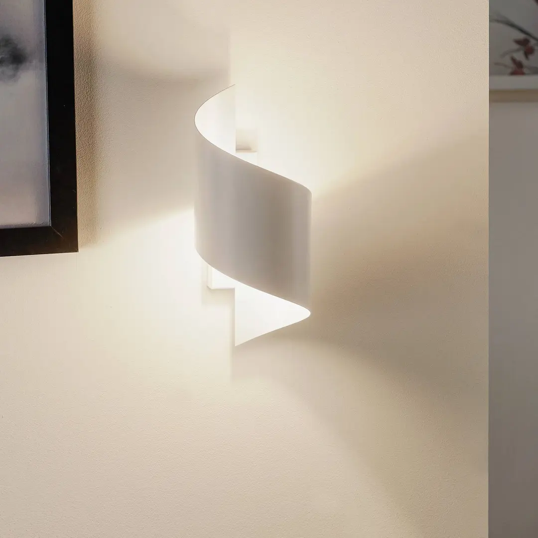 EMIBIG LIGHTING Wandlampe Spiner weiß, Höhe 30 cm, Stahl