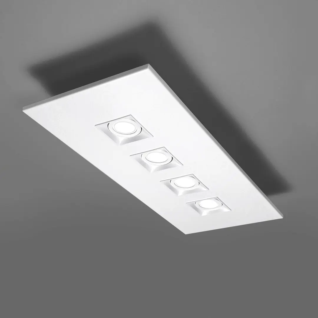 Milan Iluminación Milan Polifemo Deckenleuchte vierflammig weiß
