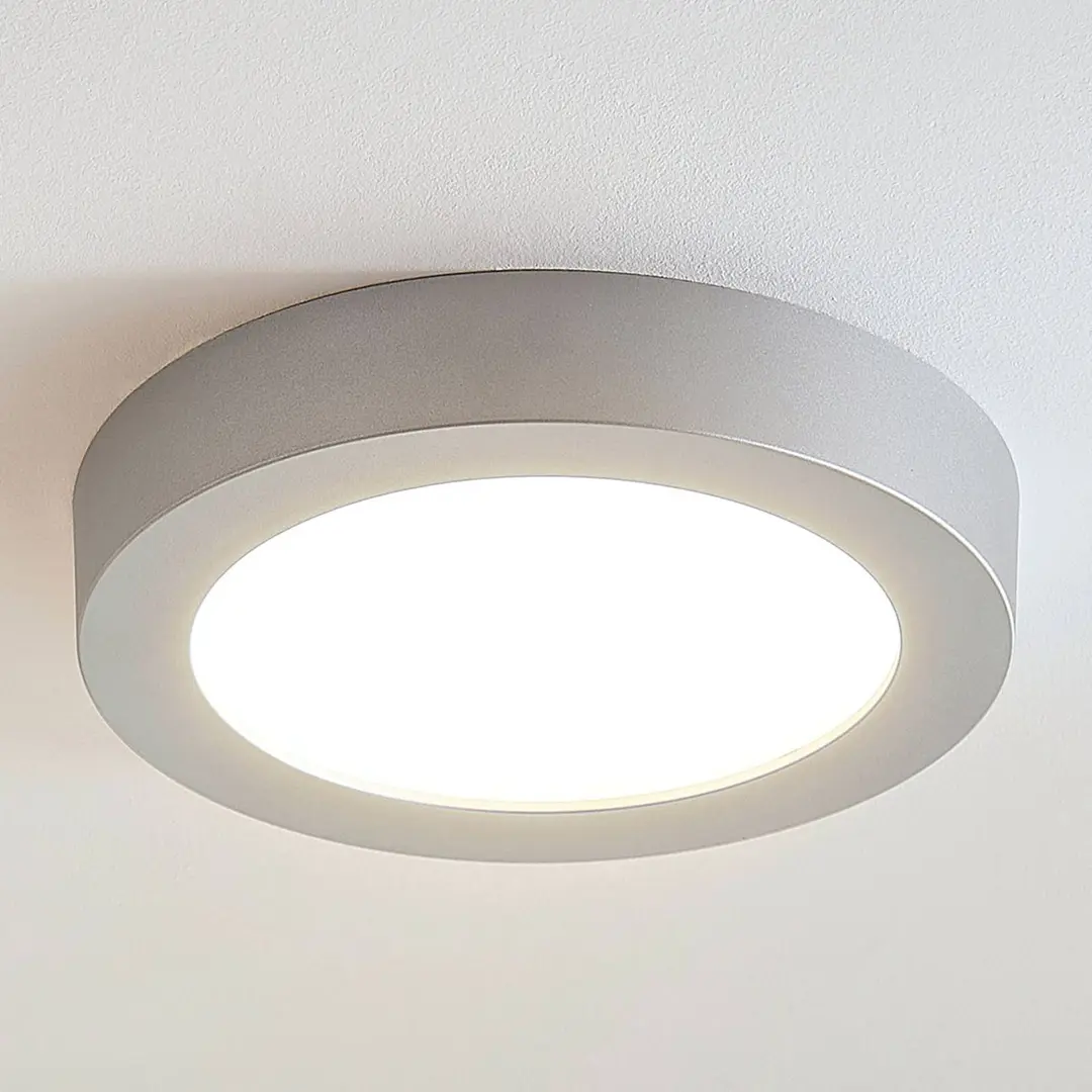 Arcchio LED-Deckenlampe Marlo silber 3000K rund 25,2cm