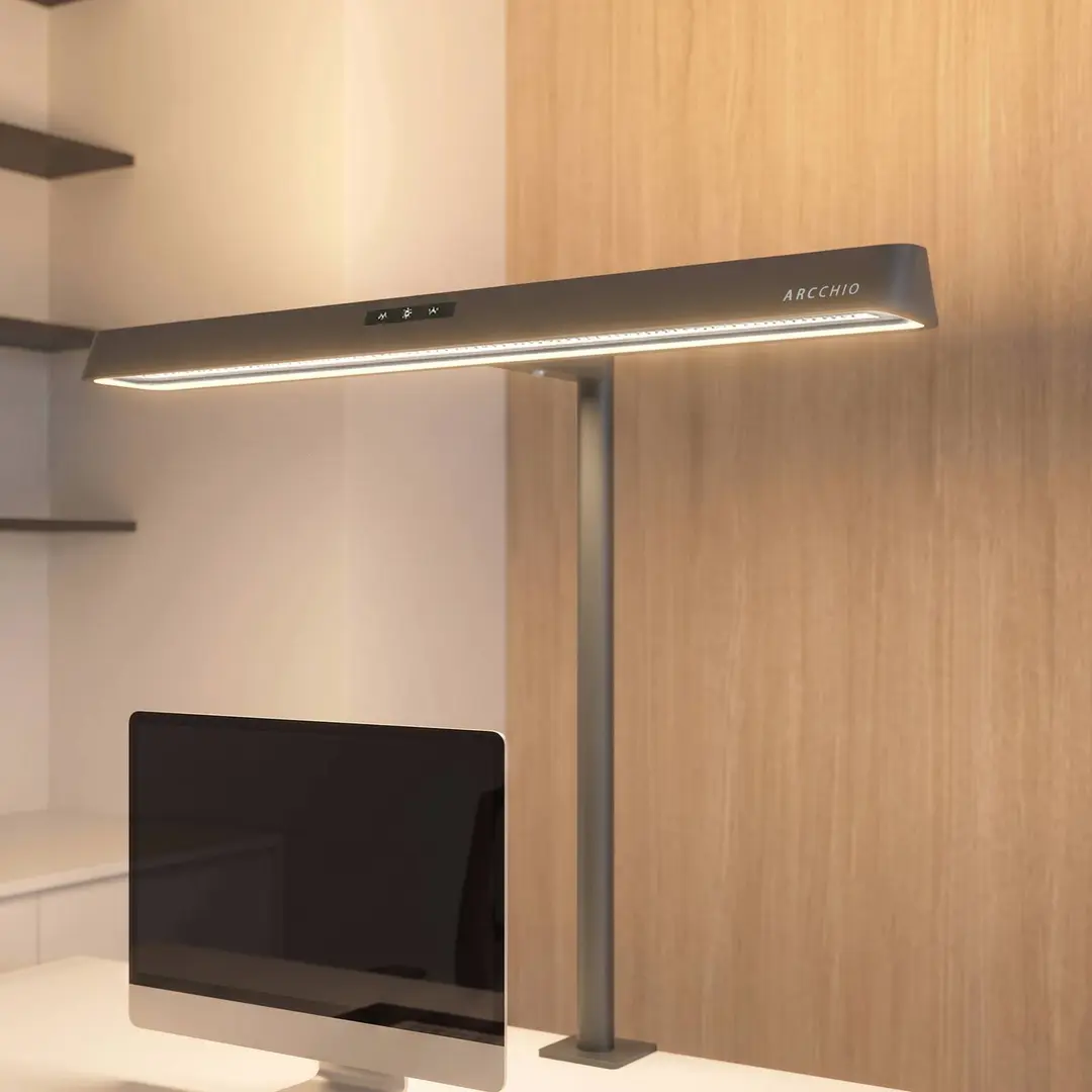Arcchio LED-Klemmlampe Shax, schwarz, Sensor, dimmbar 4.000K