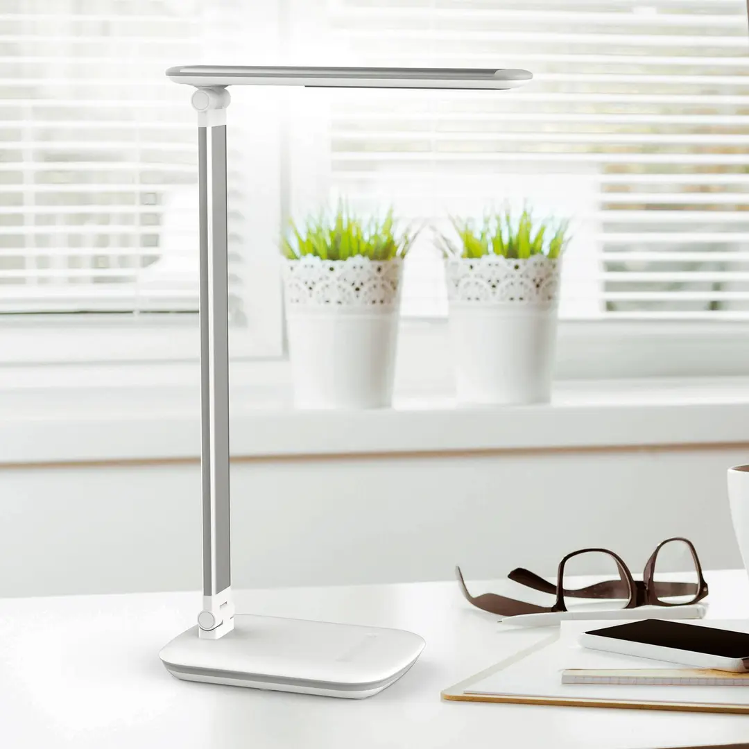 Maul LED-Tischlampe MAULjazzy, weiß, Höhe 43 cm, dim USB-Port