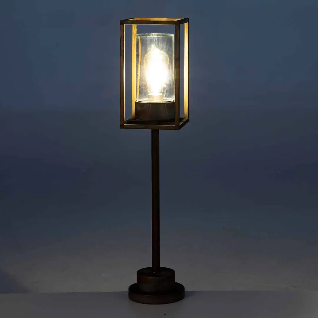 Moretti Luce Wegeleuchte Cubic³ 3370 messing antik/klar