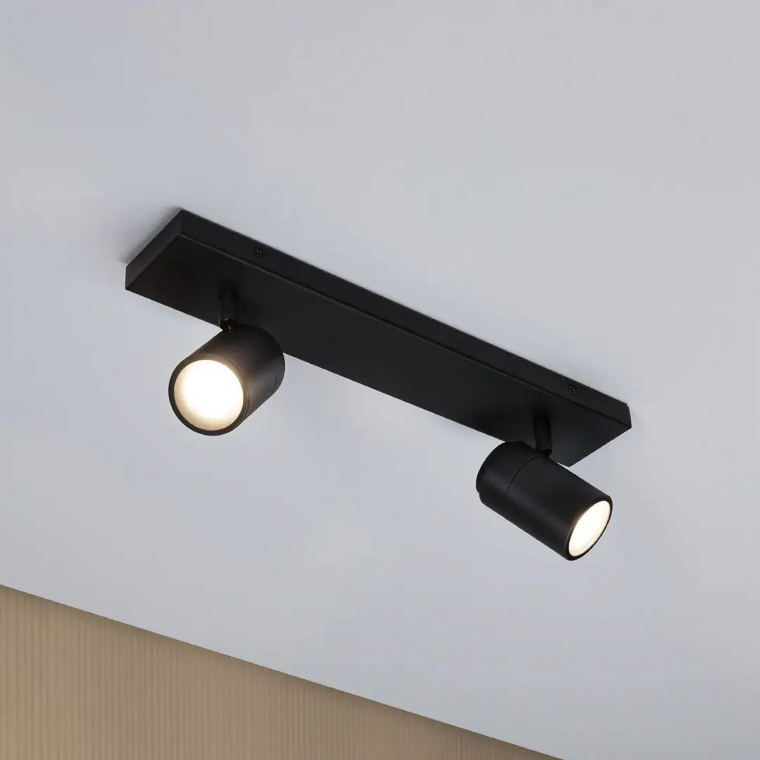 Paulmann Deckenstrahler Zyli schwarz Länge 40 cm 2-flg. IP44