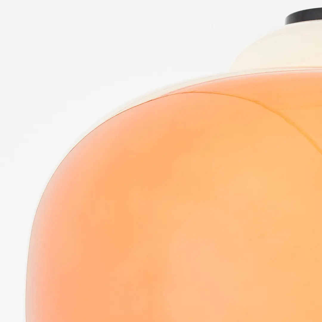 Brilliant Hängelampe Blop aus Glas, orange