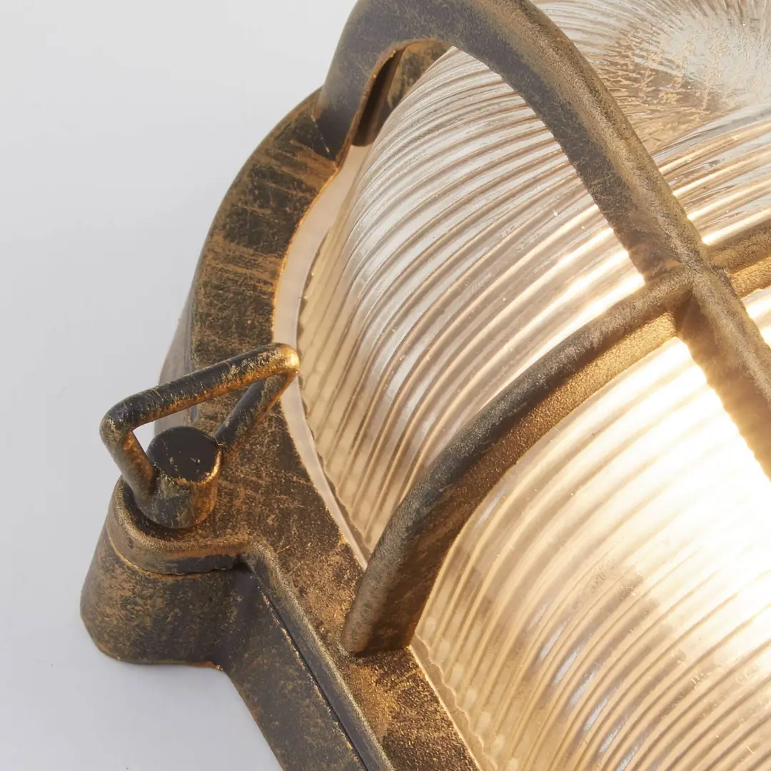 Searchlight Schiffsarmatur Porto oval, schwarz-gold