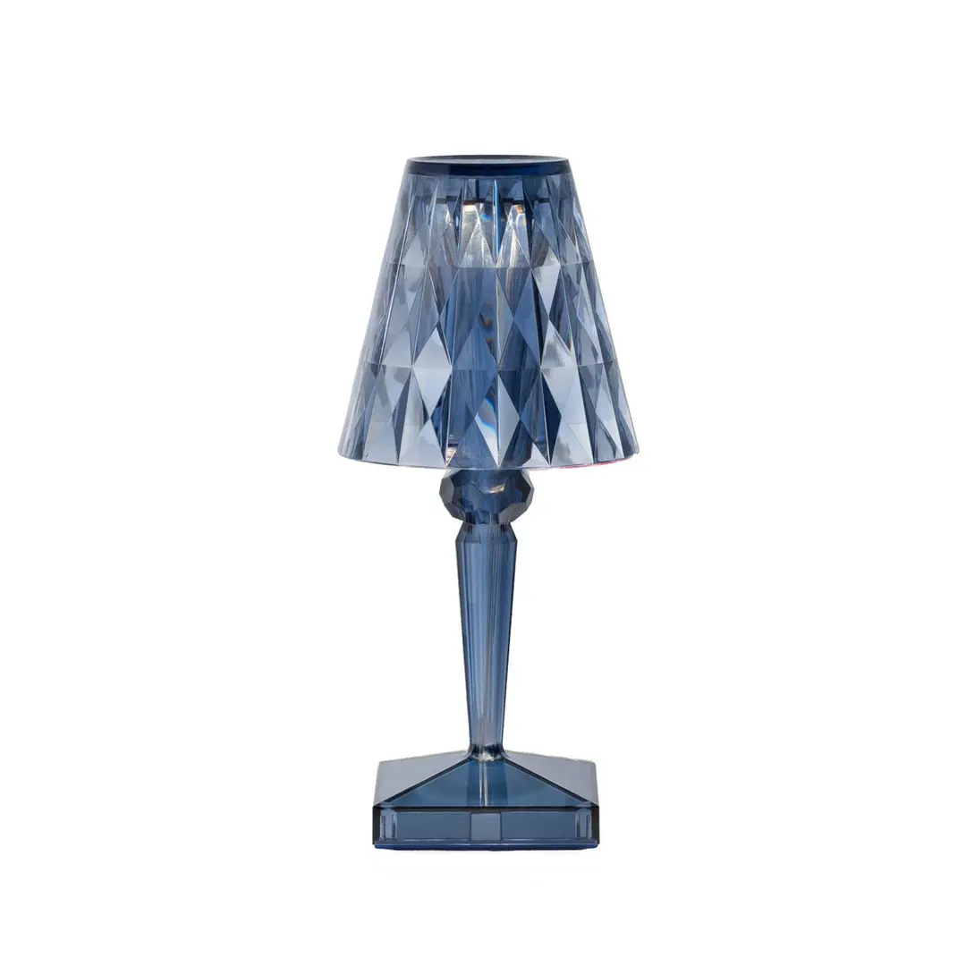 Kartell LED-Akku-Tischlampe Battery, 30 cm, himmelblau, IP54