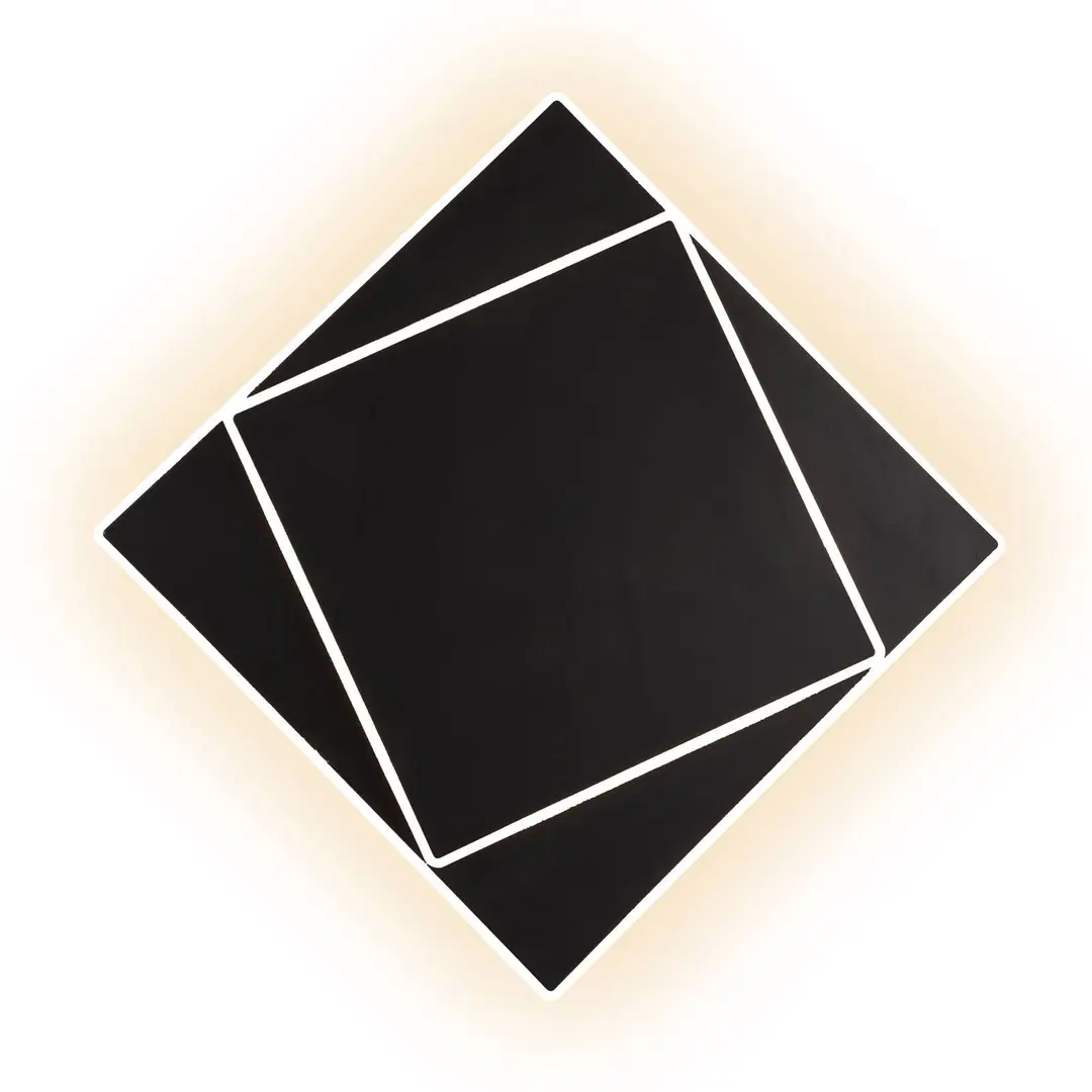 Mantra Iluminación LED-Wandleuchte Dakla, schwarz, 28x28 cm