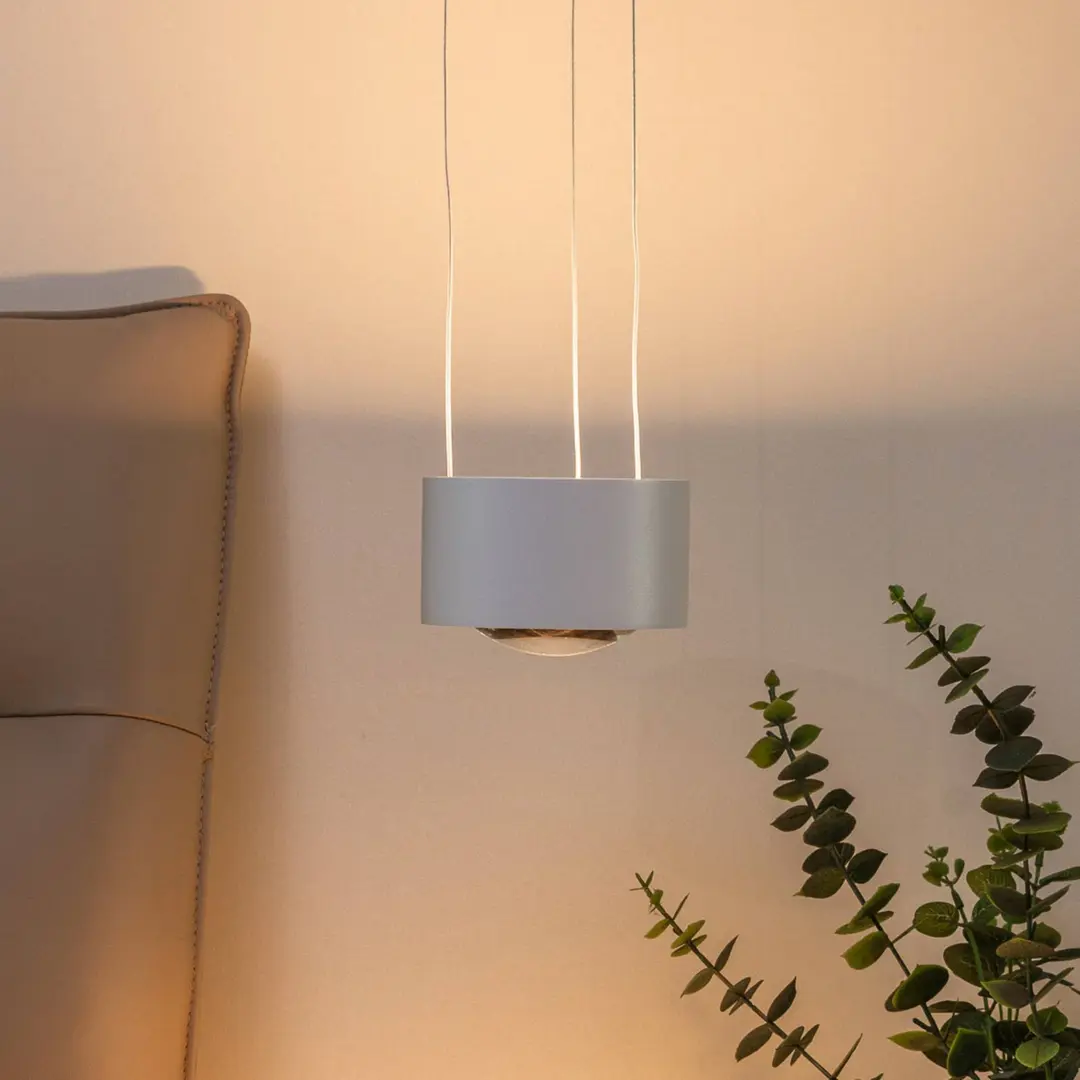 Arcchio LED-Pendellampe Rotari, Linse, up/down, weiß