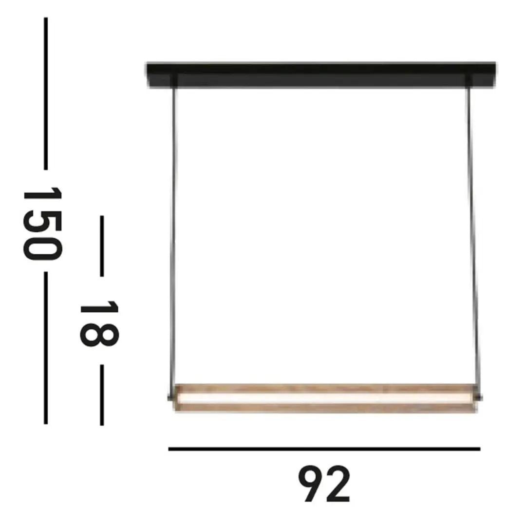Searchlight LED-Hängeleuchte Thread, goldfarben, 3-step-dimmbar, Stahl