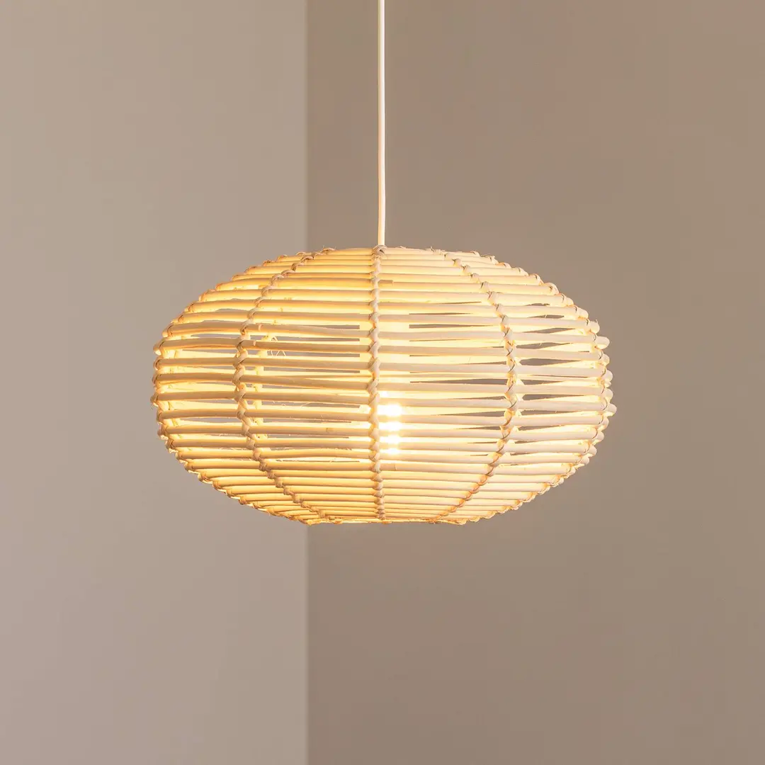 Nowodvorski Lighting Hängeleuchte RATTAN, Ø 40 cm, naturbraun, Rattan, E27
