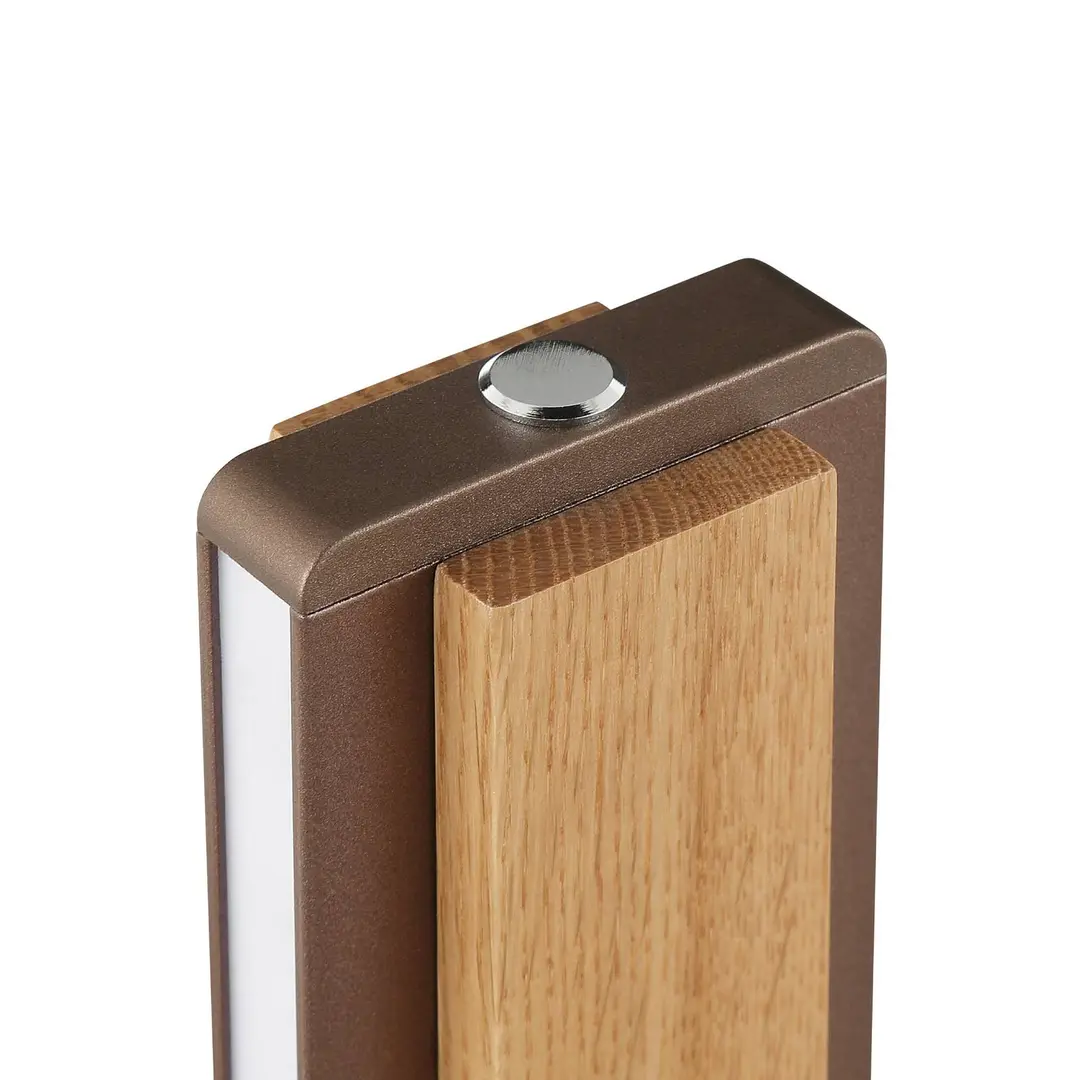 Brilliant LED-Tischleuchte Arviso, holzfarben, Eiche, Höhe 51 cm, CCT