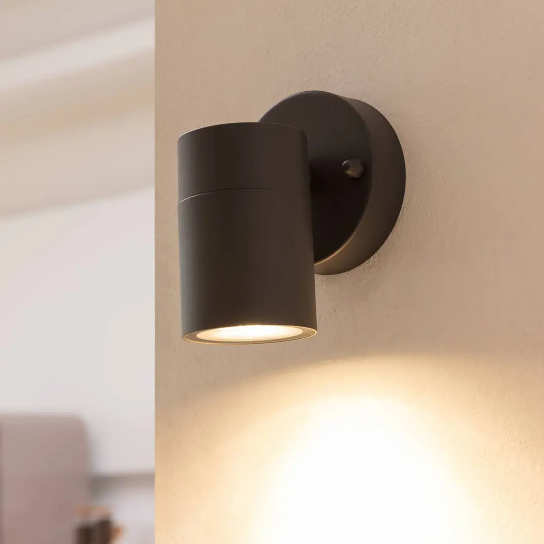 Prios Außenwandlampe Tulimar, 1-flg., anthrazit, Metall