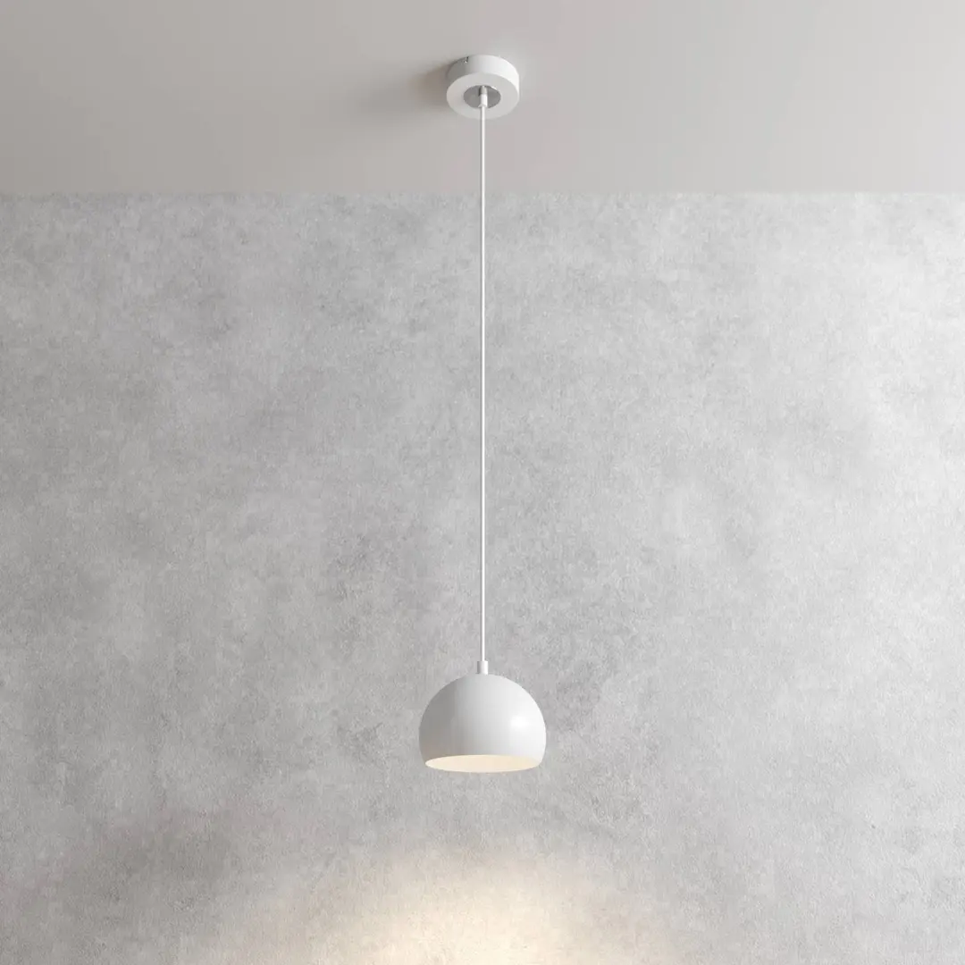 Luminex Hängeleuchte Sool, weiß, Ø 15 cm, 1-flammig, Metall, E27