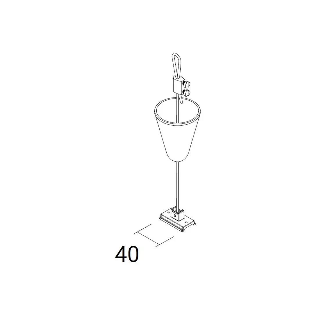 Ivela Abhängung SQUARE 48 V, weiß, Pendelhöhe 200 cm