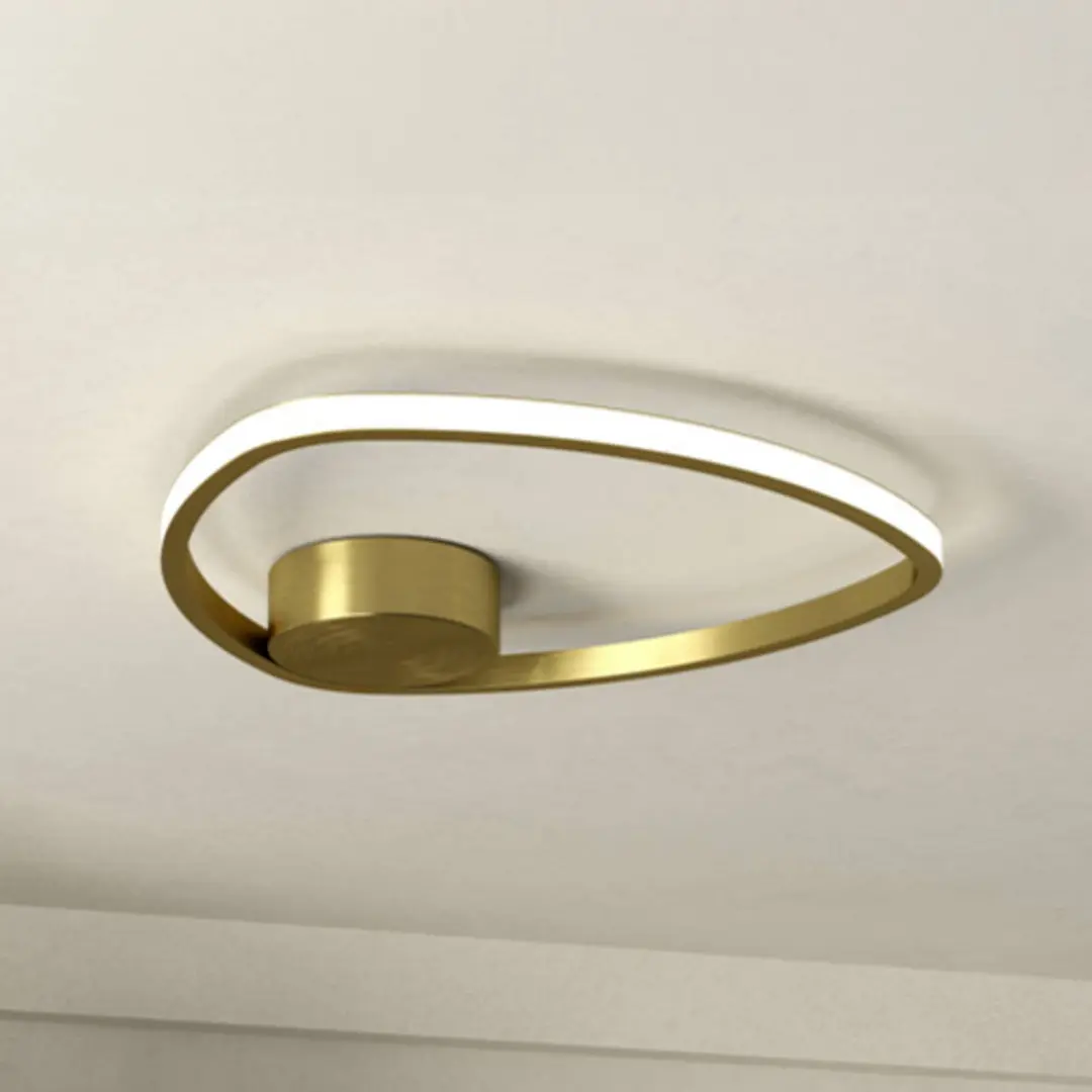 EGLO LED-Deckenleuchte MOSCHELLA, messingfarben, Ø 38 cm CCT