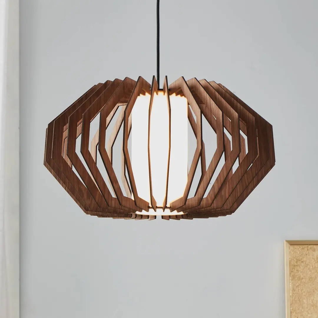 EGLO Hängeleuchte Rusticaria mit Holzstreben