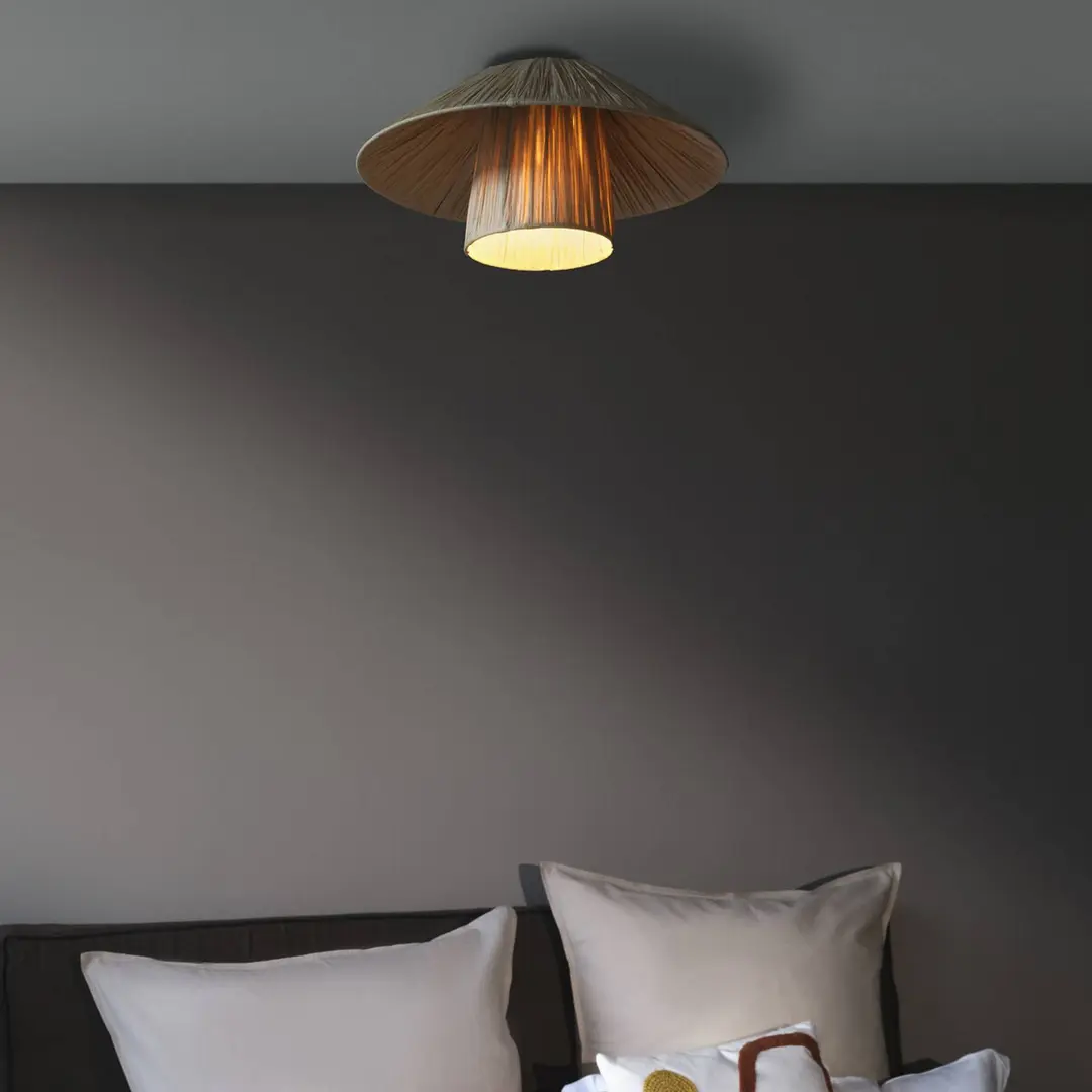 OSRAM Deckenlampe Decor Bamboo Paper Hut Ø 40 cm, Bambus E27