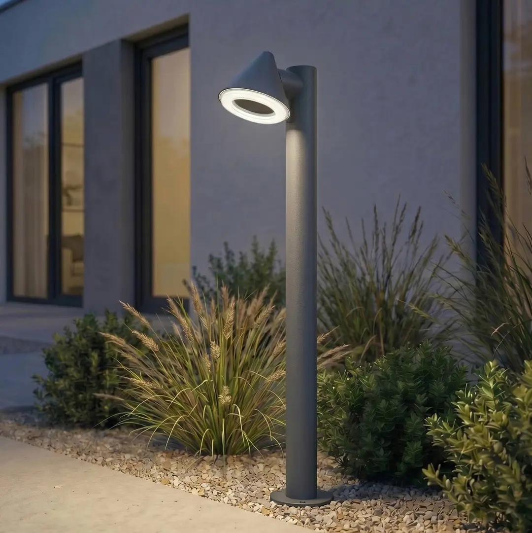 Lindby LED-Wegeleuchte Soran, schwarz, 100 cm, Metall, IP44