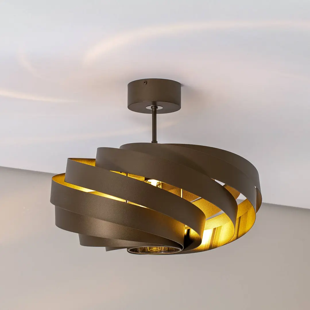Domiluce Deckenleuchte Vento, kaffeebraun, Ø 50 cm