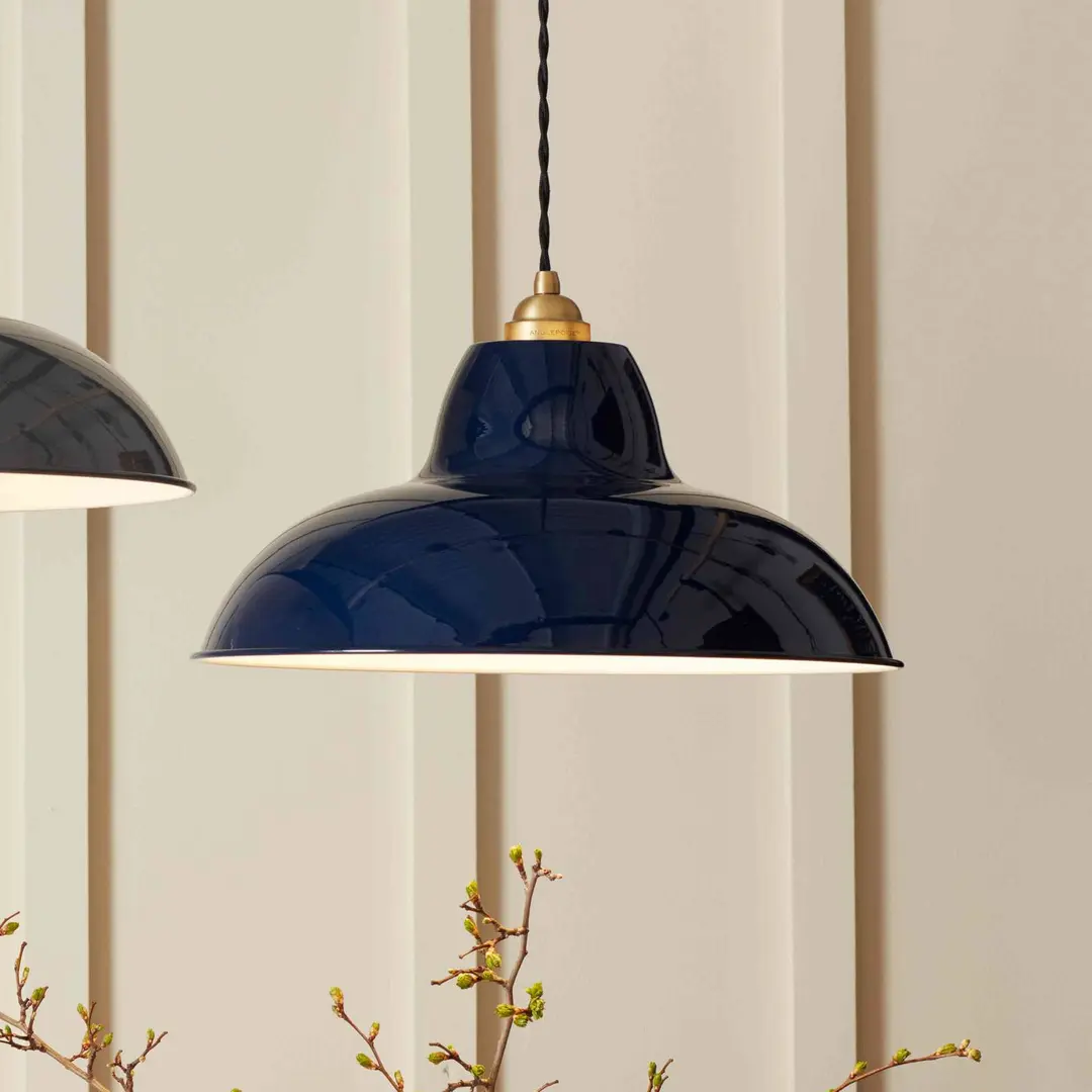 Anglepoise Hängeleuchte Original 1227 Brass Midi Wide, blau