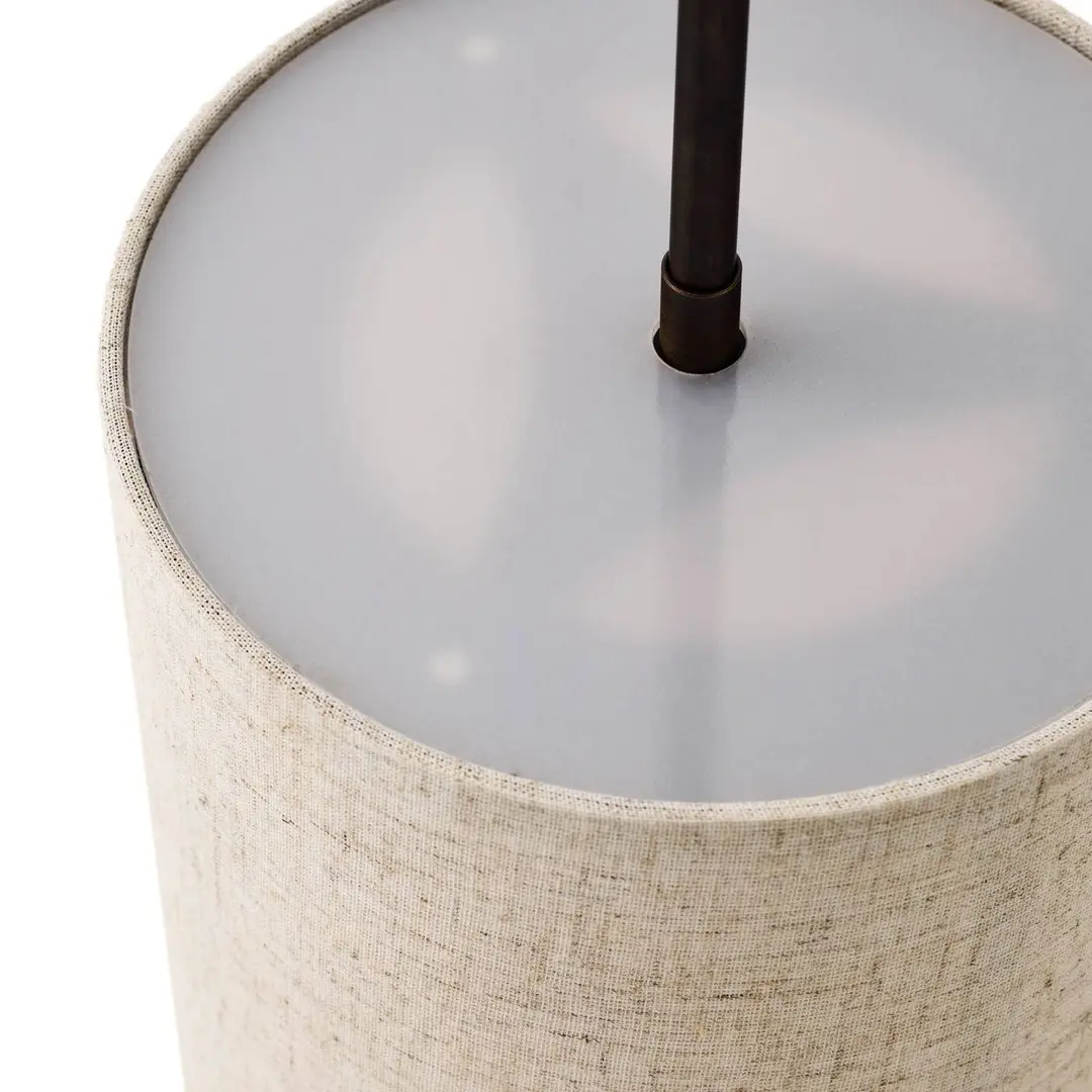 Audo Copenhagen Audo Hashira Hängeleuchte aus Leinen, Ø18cm, natur