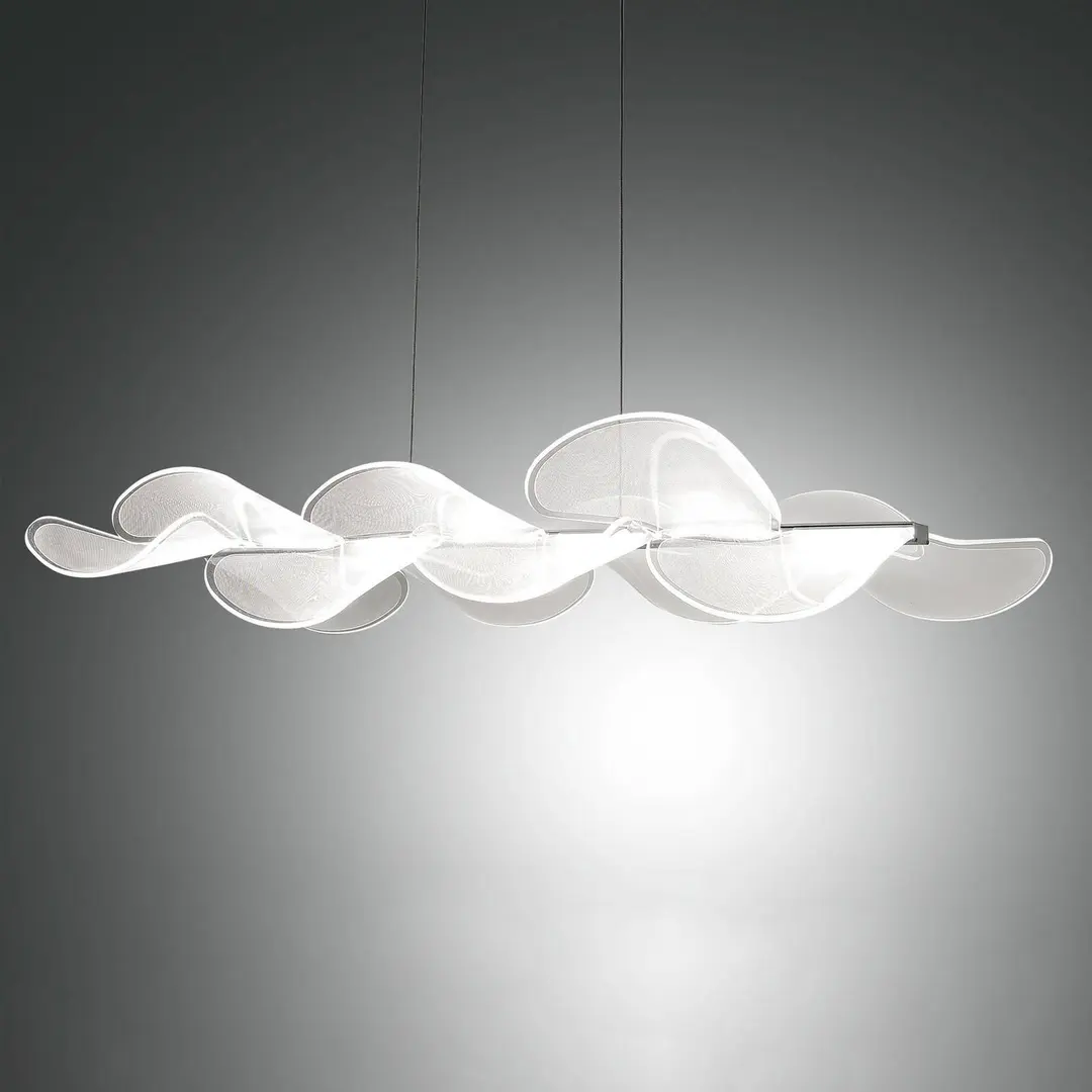 Fabas Luce LED-Hängeleuchte Sylvie, länglich, 78 x 37 cm