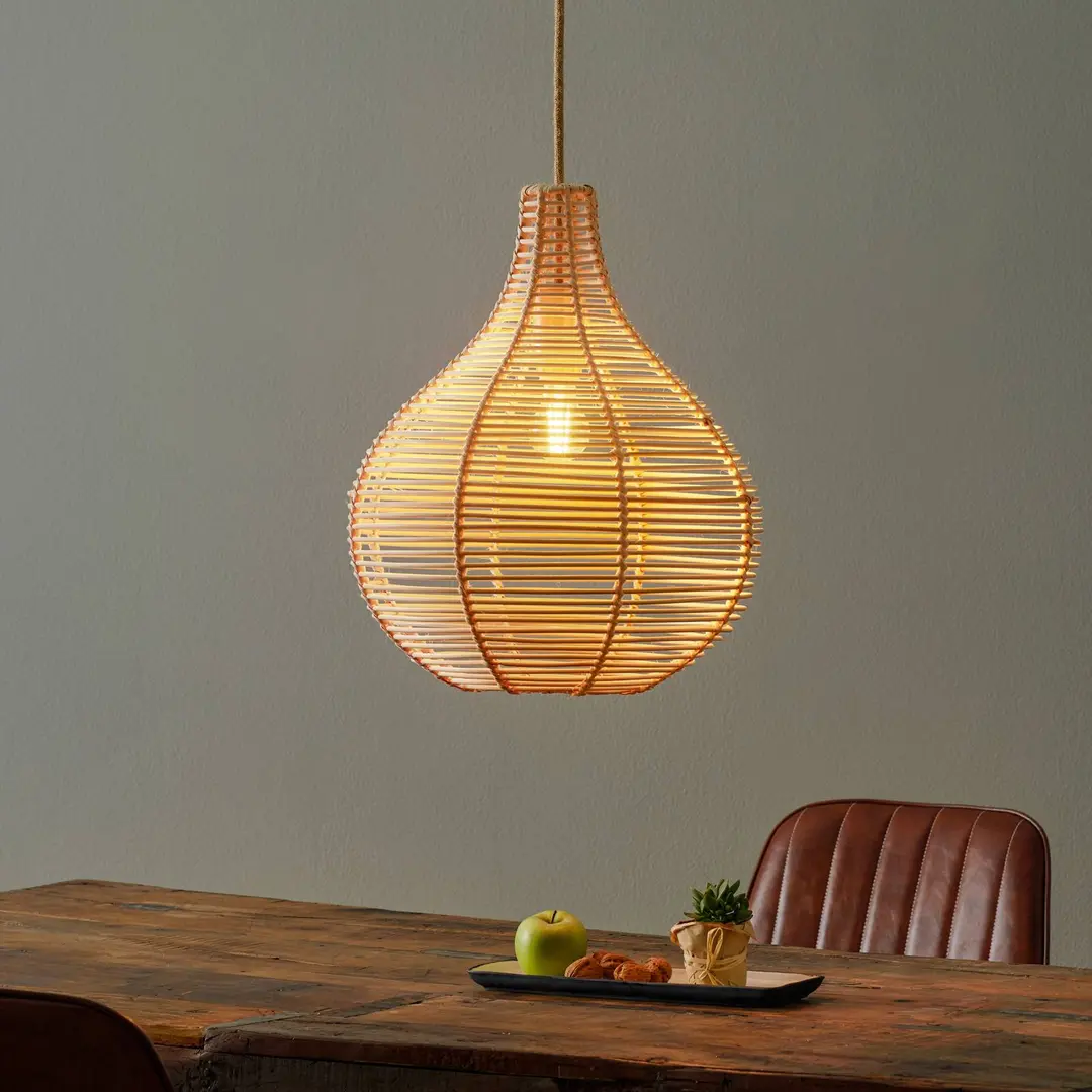 Viokef Hängeleuchte Bolita aus Holz, Ø 42 cm