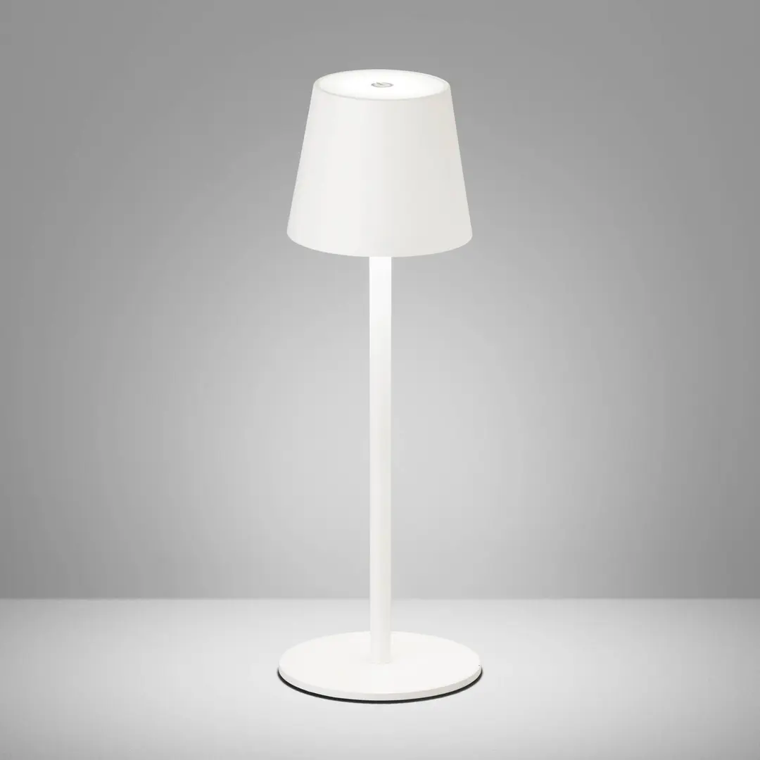 FH Lighting LED-Tischlampe Tropea mit Akku, sandweiß