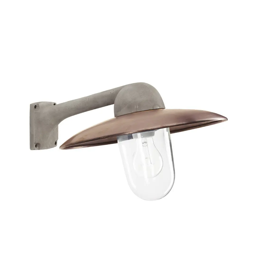 K.S. Verlichting Außenwandleuchte Fabrique, alu/kupfer, Breite 38 cm, IP44
