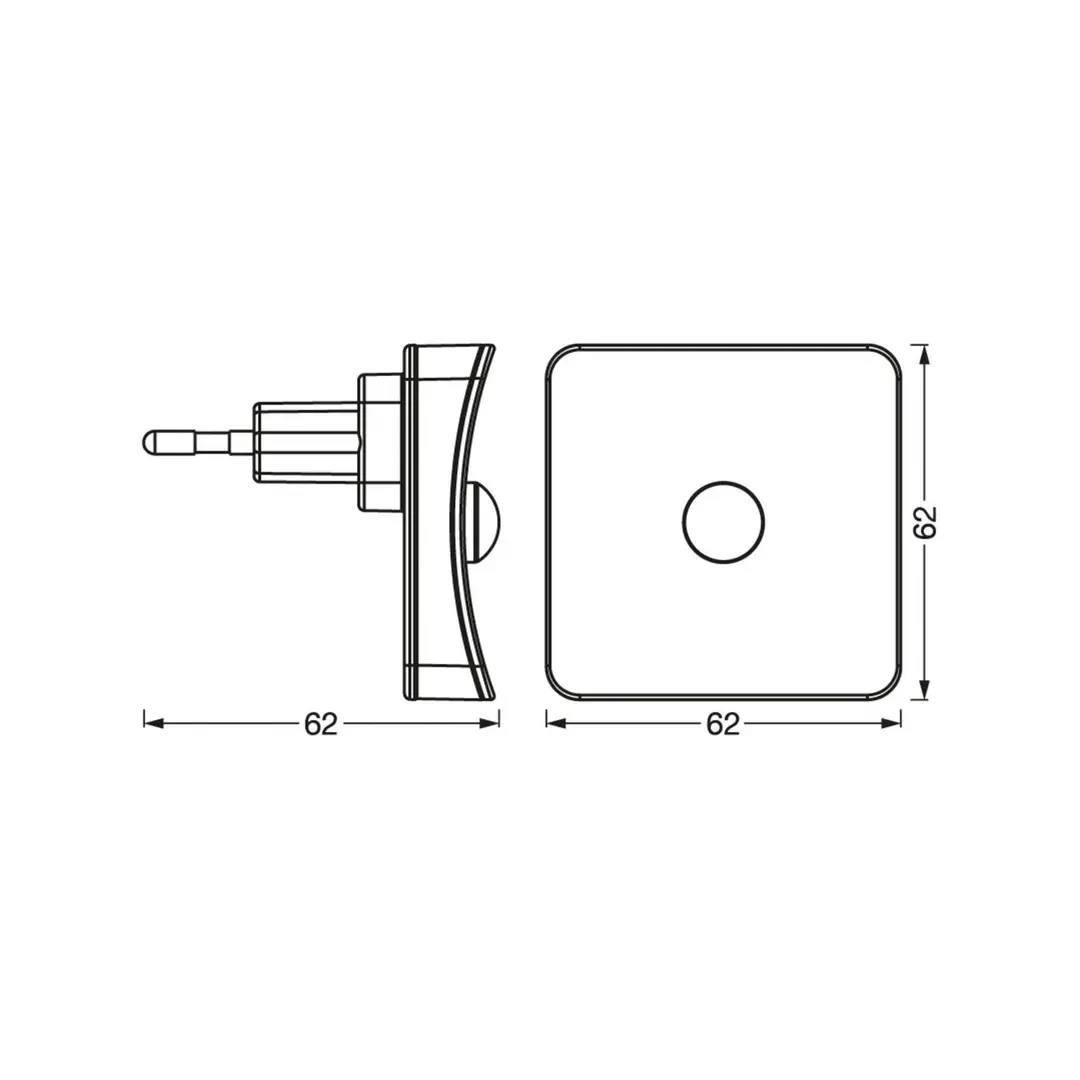 OSRAM LED-Steckdosennachtlicht LUNETTA SQUARE, Sensor RGB