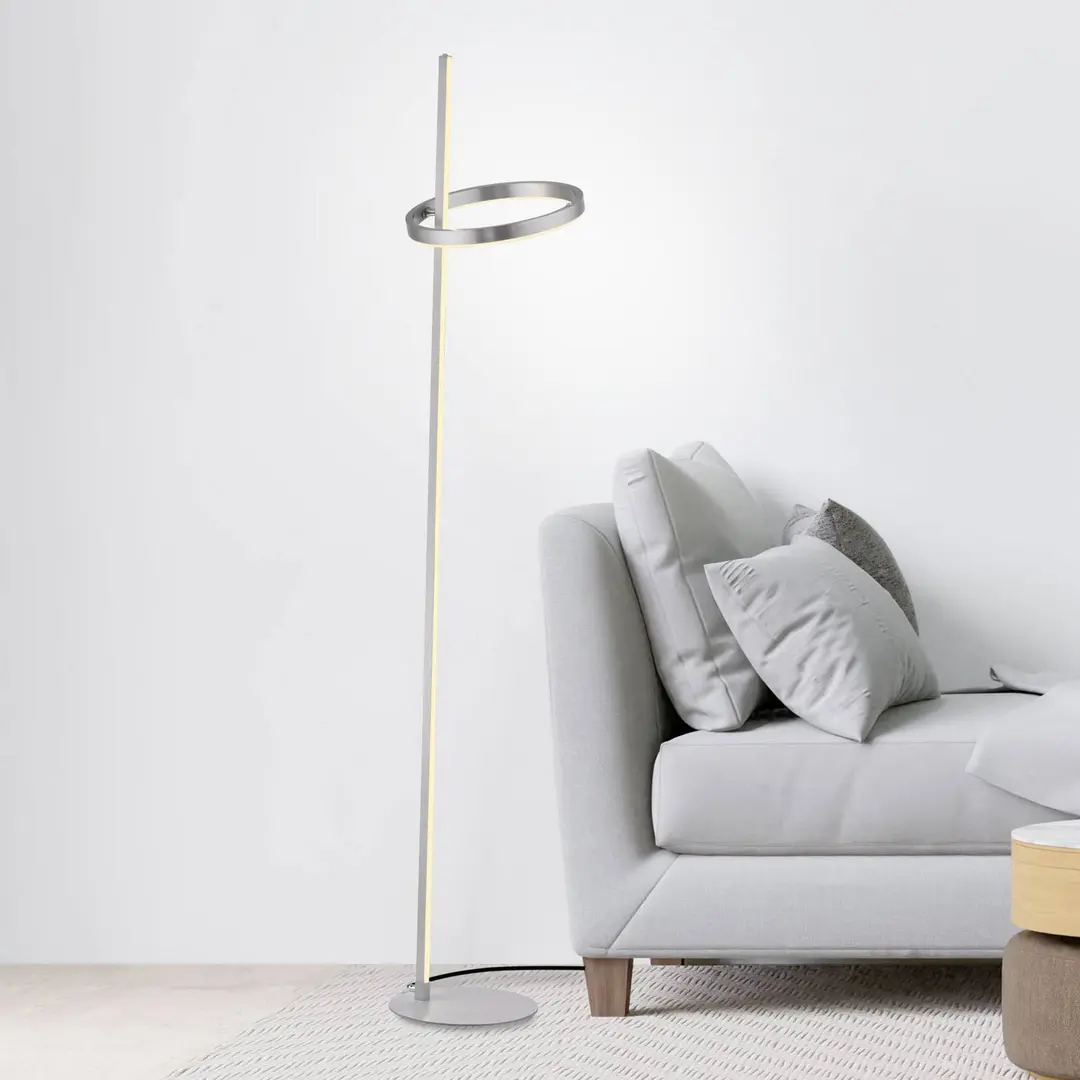 JUST LIGHT. GmbH JUST LIGHT. LED-Stehlampe Ritus silber Eisen Dimmer 3.000 K