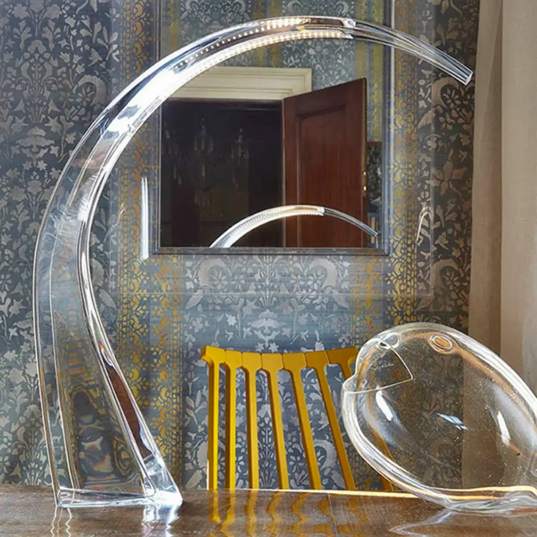 Kartell LED-Tischleuchte Taj, transparent, 62 cm, Kunststoff