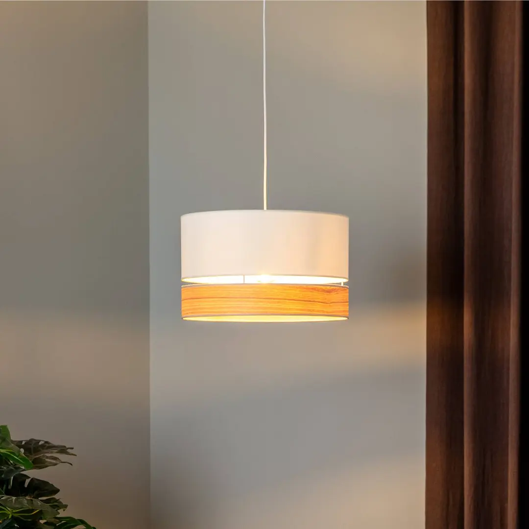 Duolla Hängeleuchte Levo, esche/ecru, Ø 40 cm