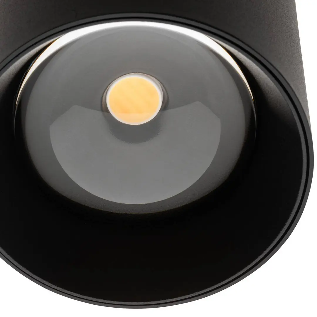 LCD LED-Außendeckenleuchte 5173, schwarz, 9 cm, Metall, IP54 CCT