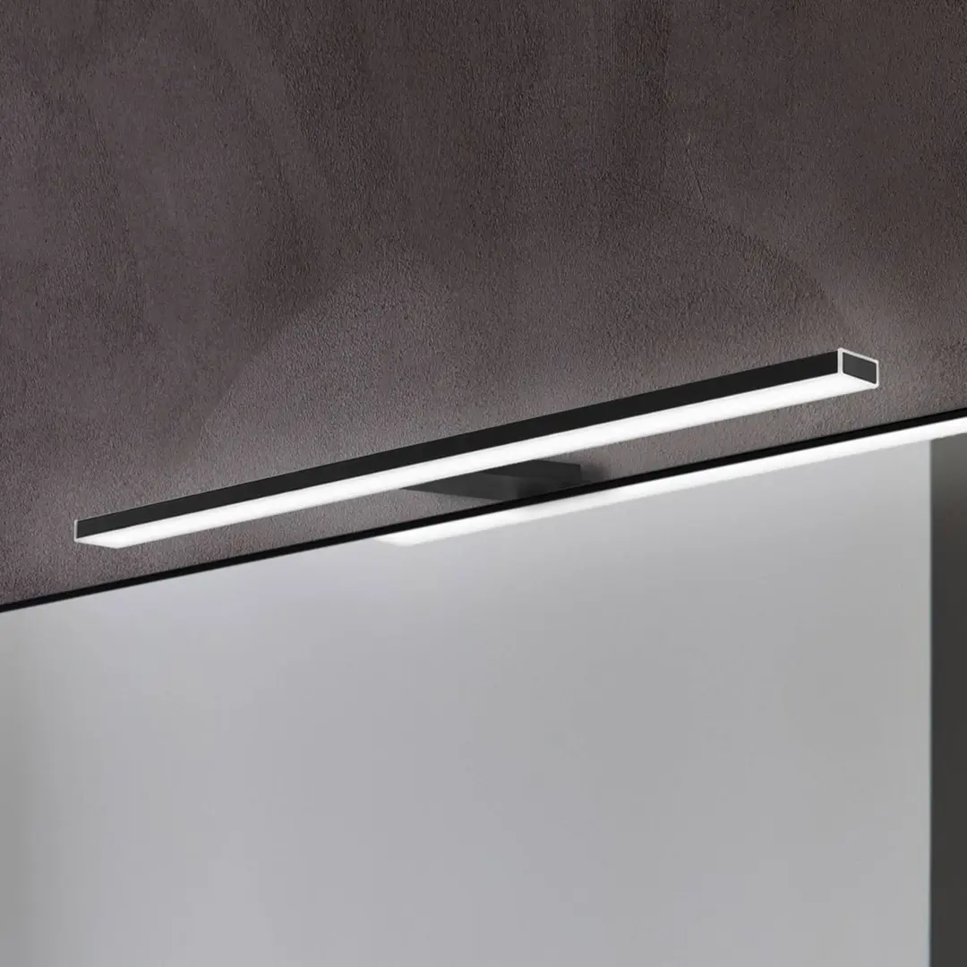 Ebir LED-Spiegelleuchte Esther 2, mattschwarz, 50 cm