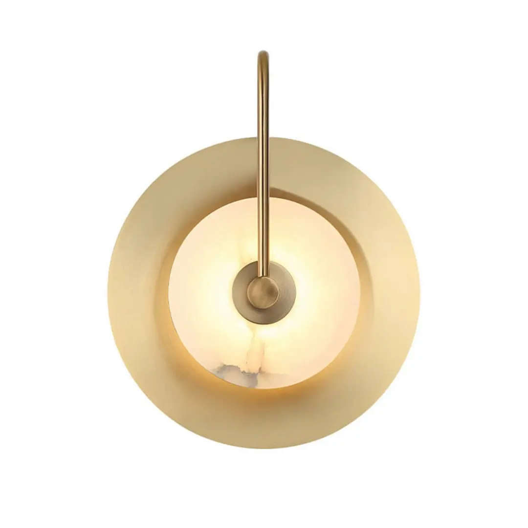 Viokef LED-Wandlampe Samira, messing, Ø 25 cm, Kunststein/Metall