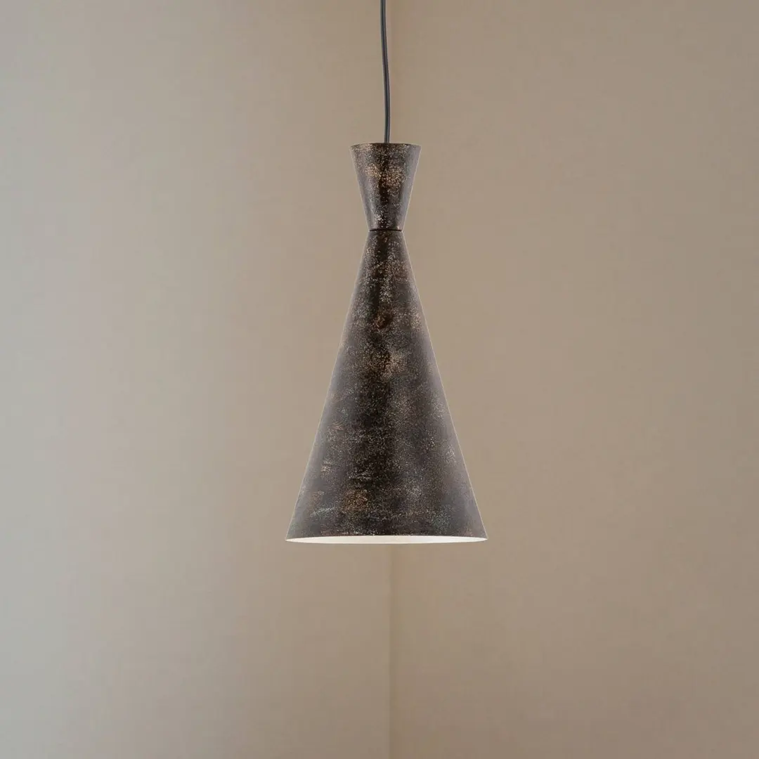 Opviq Hängeleuchte Tom, schwarz-braun, Metall, Ø 19 cm, E27