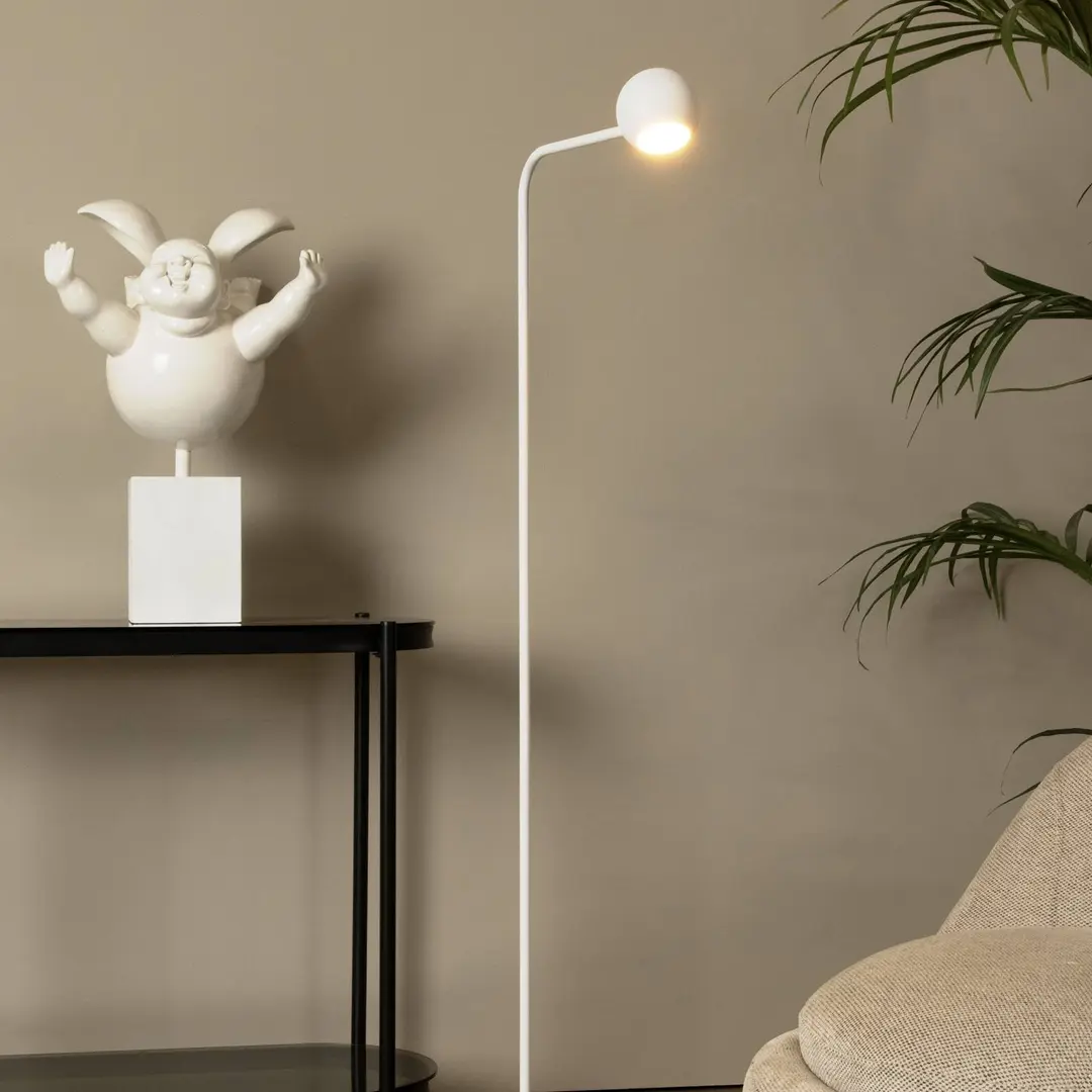 Lucide LED-Akku-Stehleuchte Comet, weiß, 3-stepDim, Höhe 138 cm