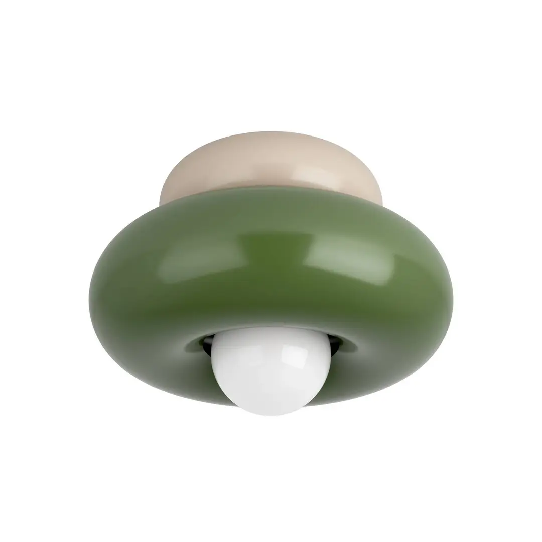 EGLO Deckenleuchte Torchiarolo, grün/beige, Metall, E27