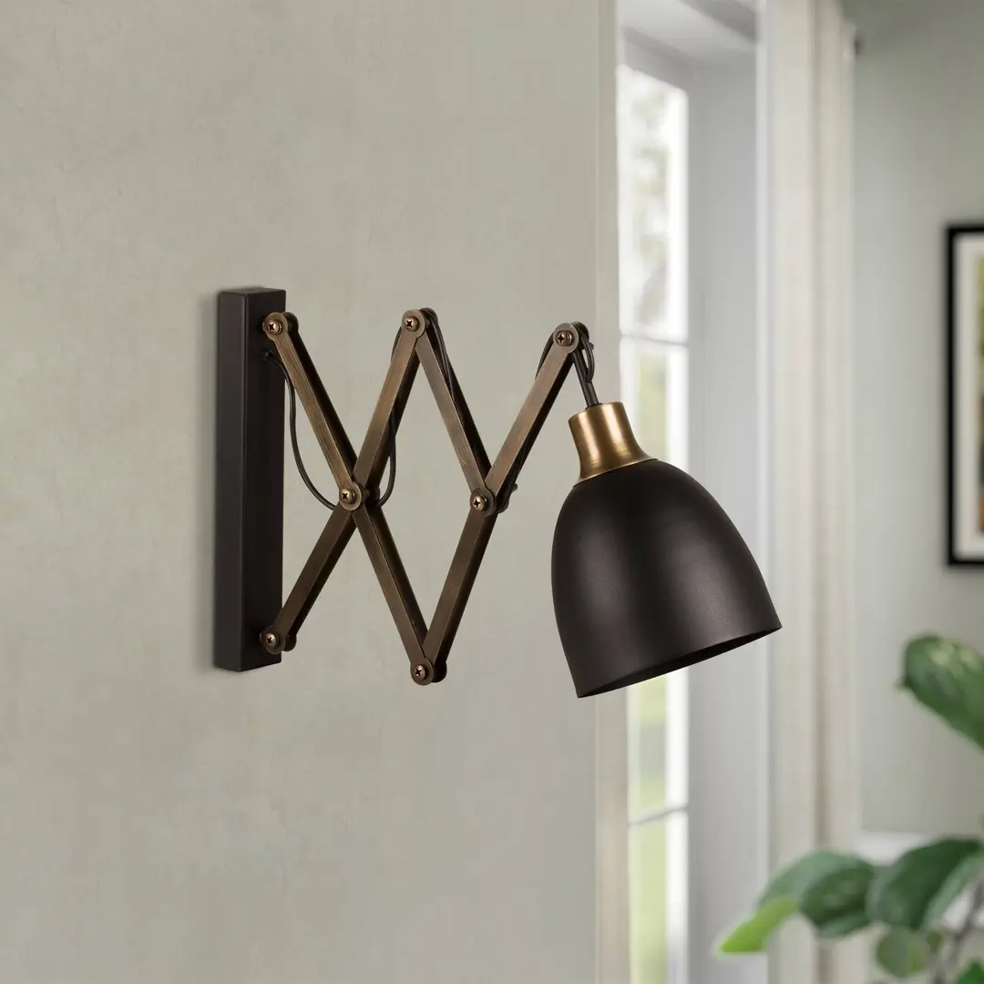 Opviq Scherenlampe Sivani MR-725 schwarz/gold antik