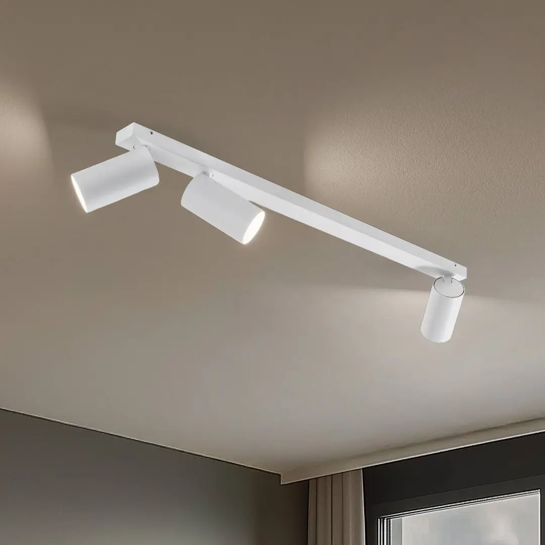 Nowodvorski Lighting Deckenstrahler Mono III, 3-flammig, weiß, 84 cm lang, GU10