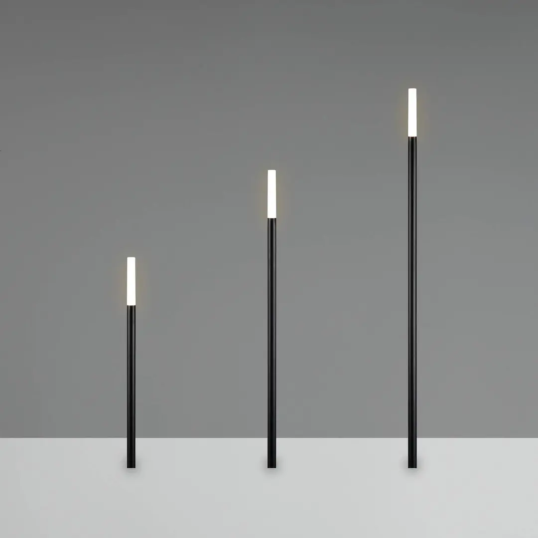 Reality Leuchten LED-Erdspießleuchte STICK, schwarz, 3-flammig, IP44, Stecker