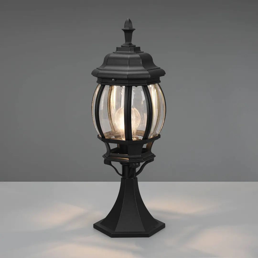 Trio Lighting Sockelleuchte Elvo, schwarz matt, Höhe 49 cm, Aluminium