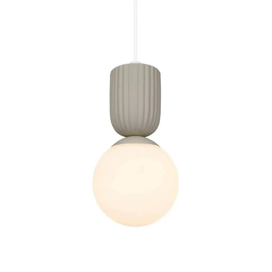 Nordlux Hängeleuchte Sadie, beigefarben, Ø 15 cm, Glas/Keramik
