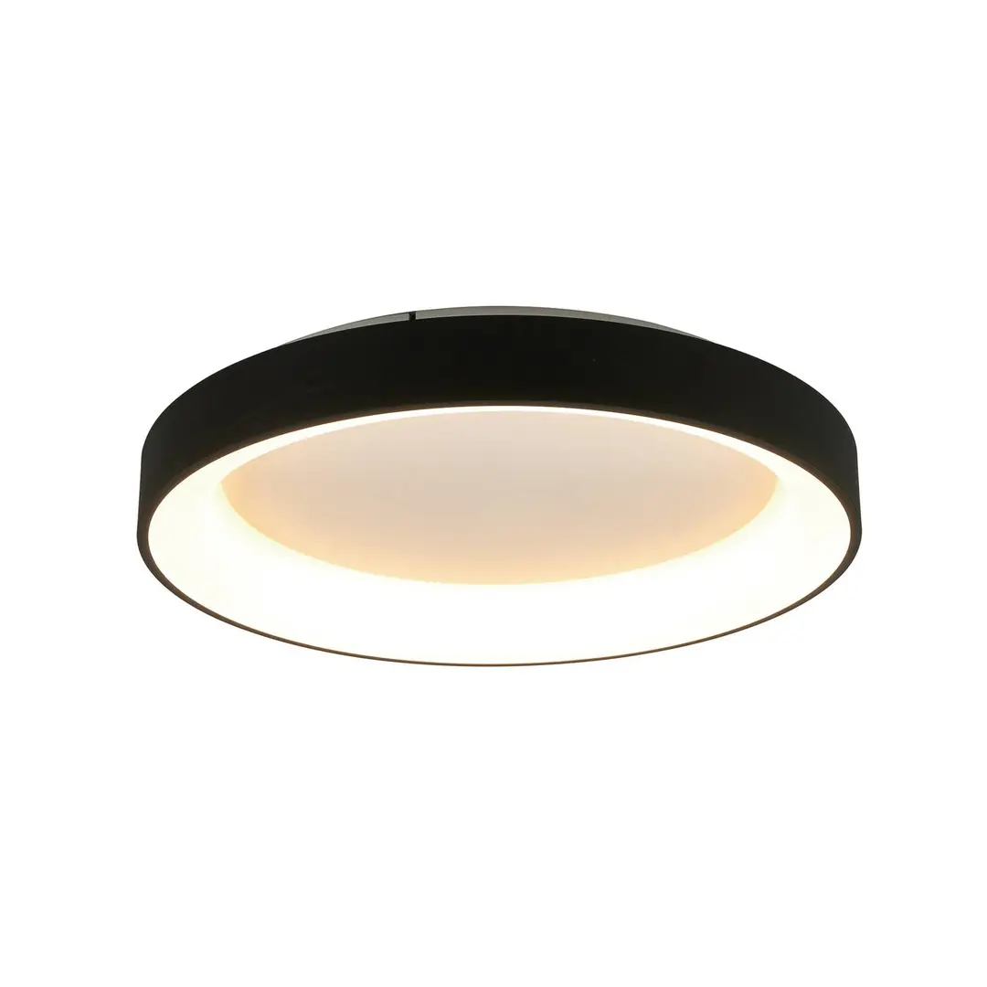 Mantra Iluminación LED-Deckenlampe Niseko II CCT Fernbedienung, Ø 78cm, schwarz