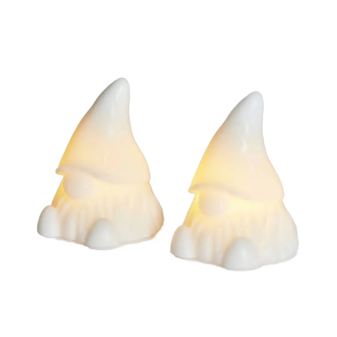 Sirius LED-Dekofigur Coco, weiß, Höhe 10 cm, 2er-Set Wachs Batterie