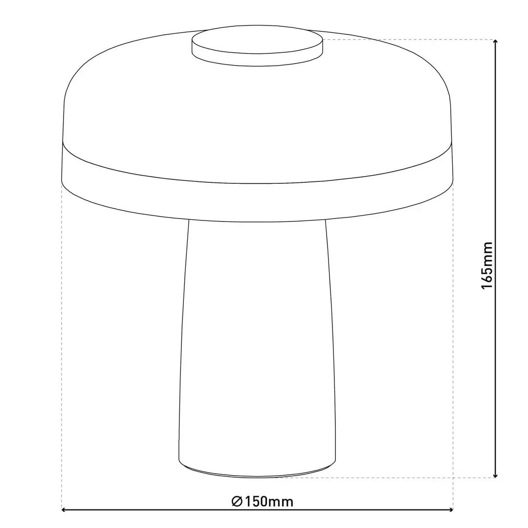 Naeve Leuchten LED-Akku-Tischlampe Pilu, mint, Höhe 16,5 cm Metall Touchdim