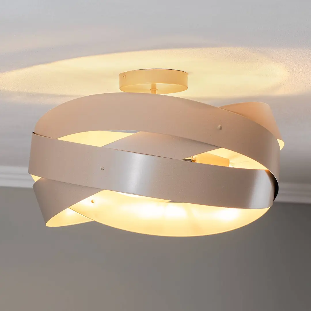 Domiluce Deckenleuchte Tornado, beige, Ø 50 cm