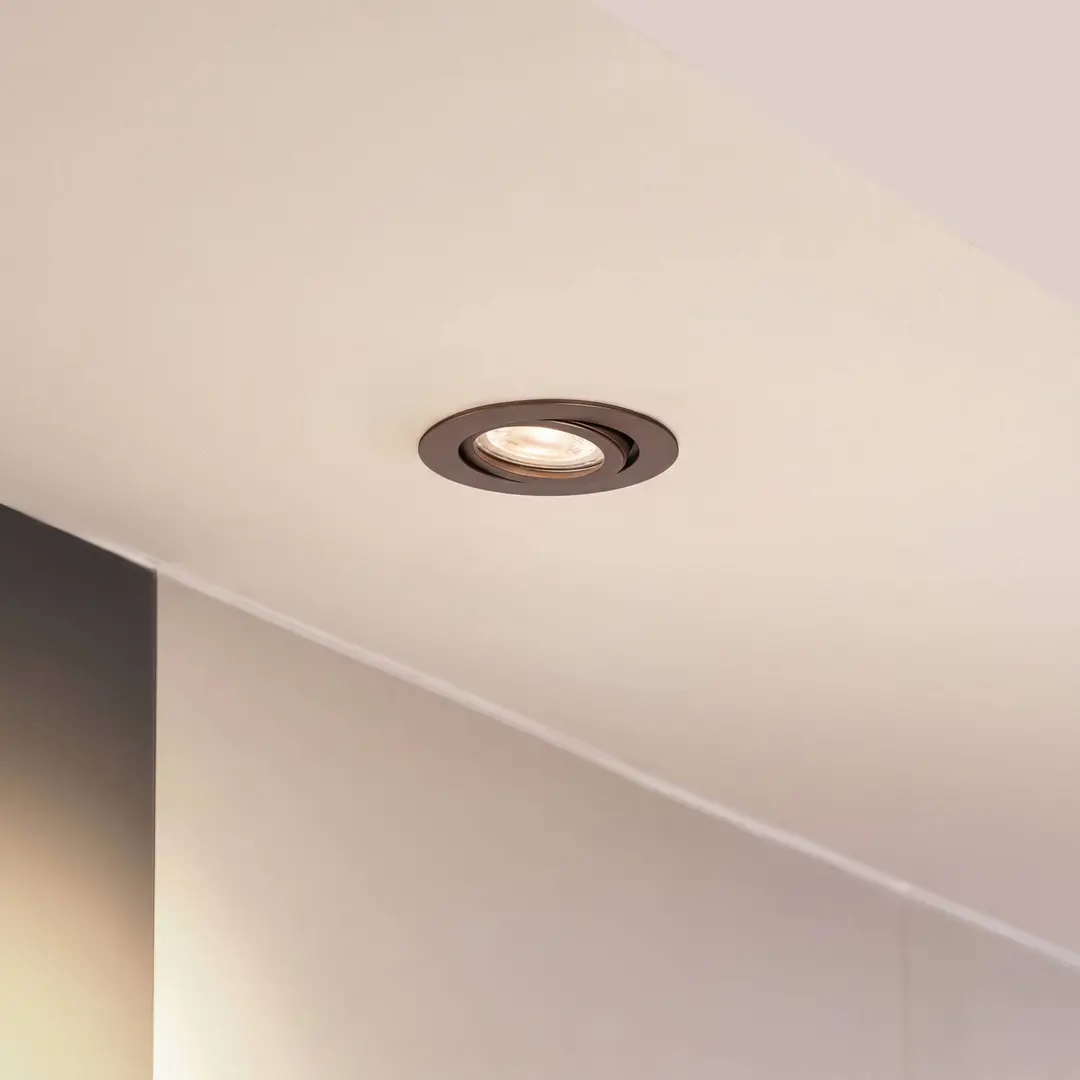 Arcchio Downlight Zyron, kaffeebraun, Ø 8,2 cm