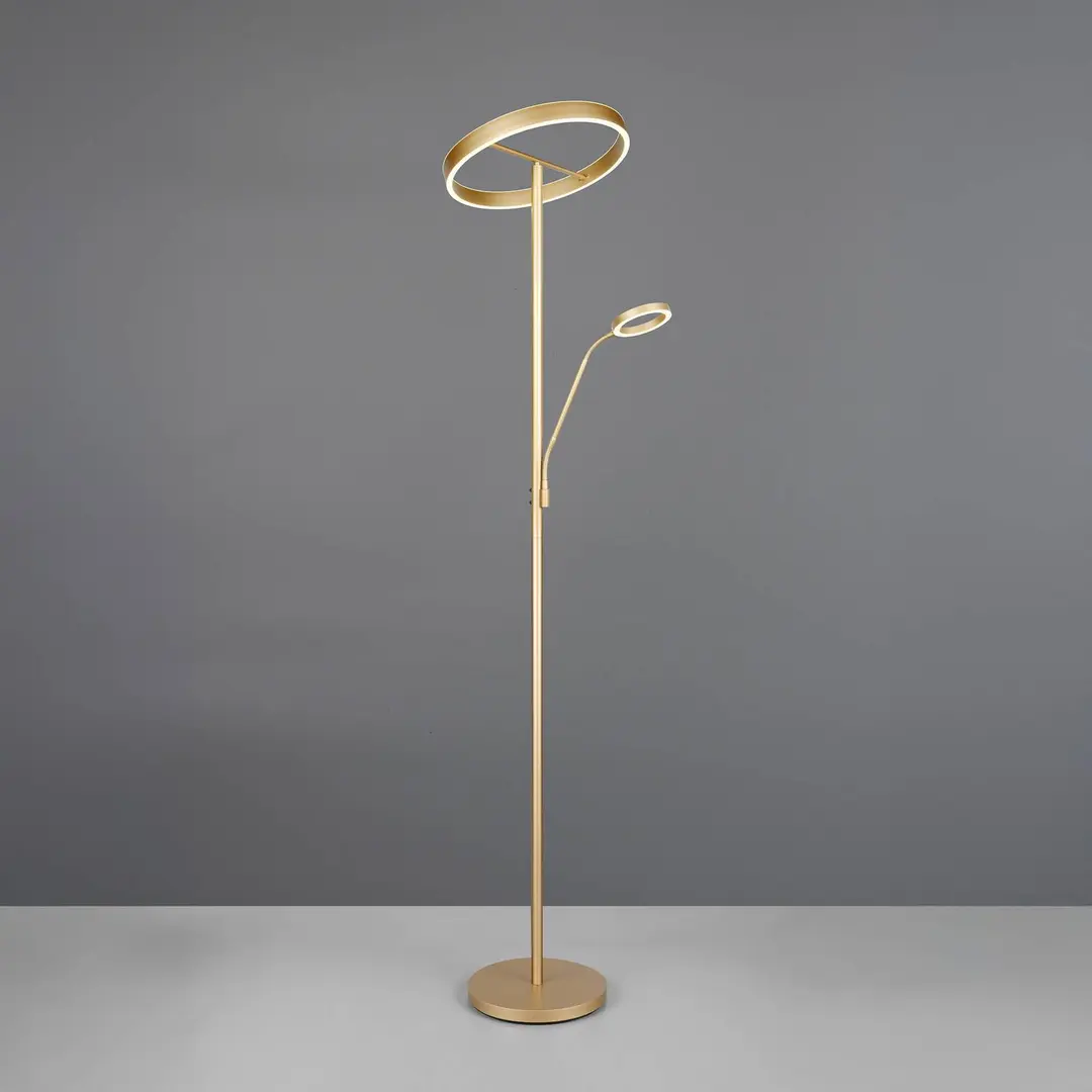 Trio Lighting LED-Stehlampe Willis, gold, Höhe 180 cm, Metall, CCT, Dimmer